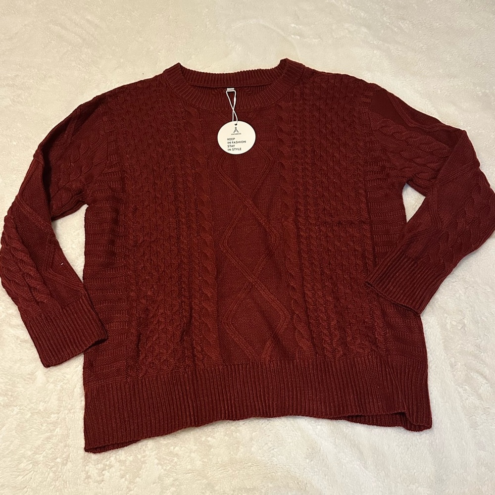 NWT! Anrabess Cable Knit Sweater | Size M